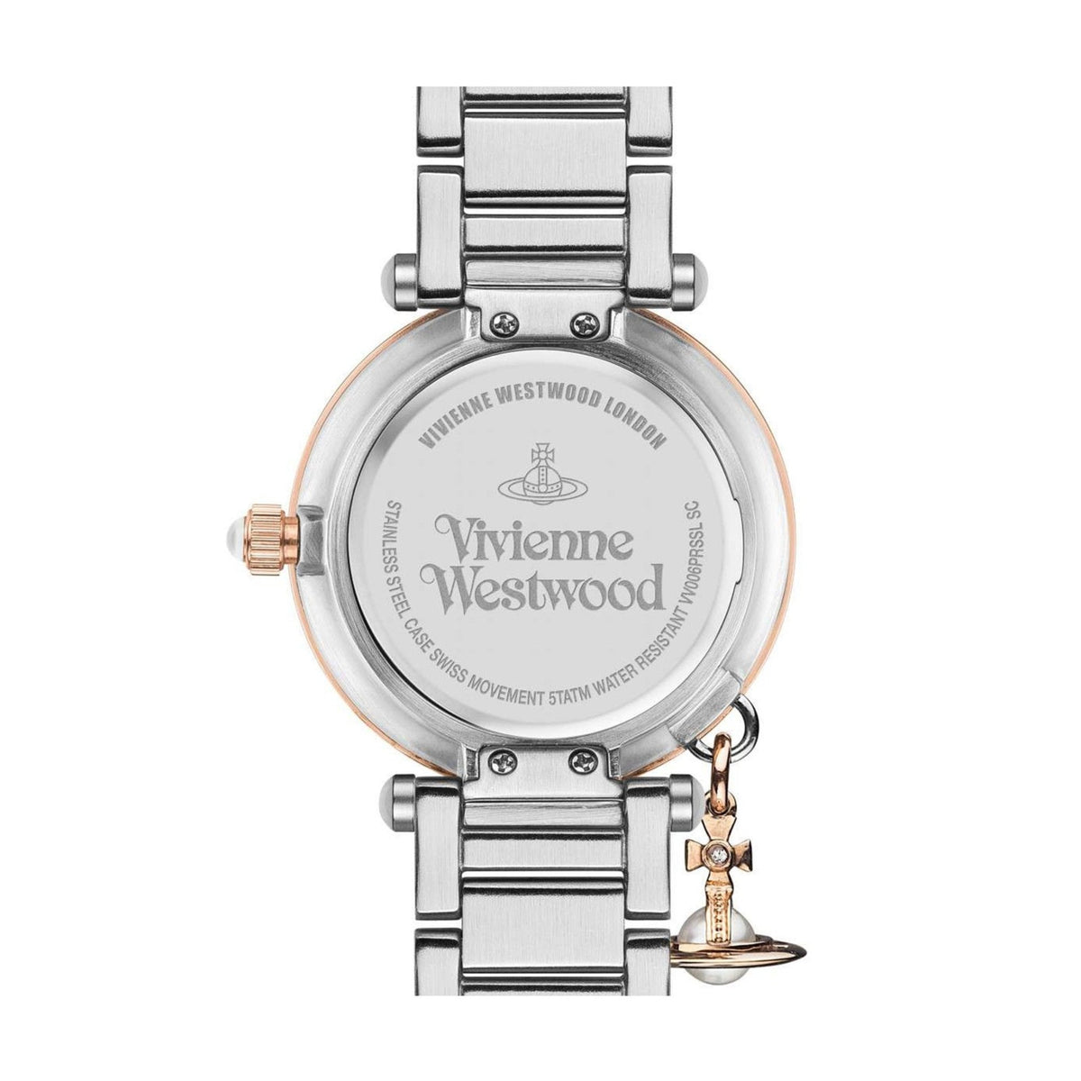 Vivienne Westwood Mother Orb 32mm Mother of Pearl Dial Steel Ladies Quartz Watch VV006PRSSL