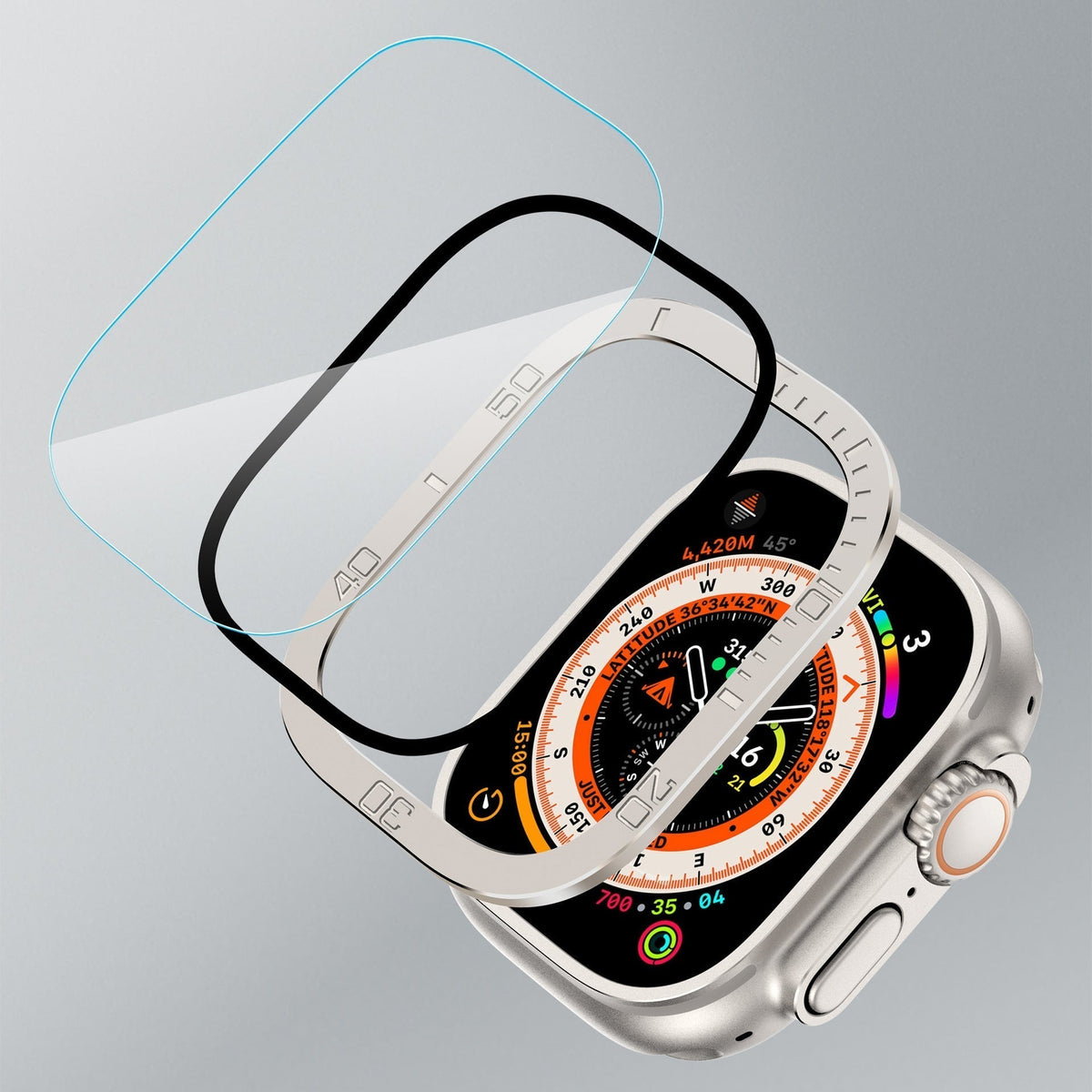 Tempered Glass Screen Protector Full Coverage For Apple Watch Ultra