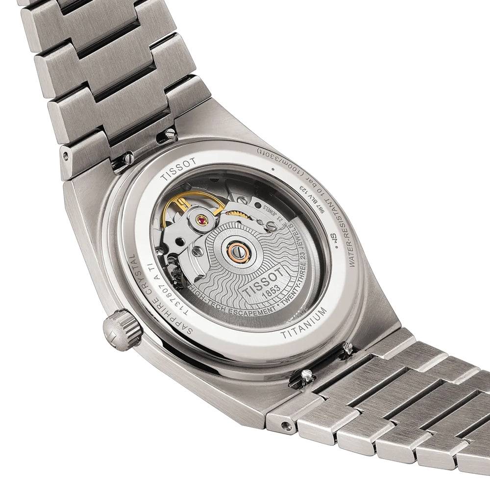 PRX Powermatic 80 Titanium 38mm - Anthracite w/ Rose Gold Colored Accents on Bracelet