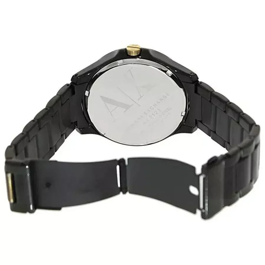 Armani Exchange Hampton AX2121 Men's Chronograph Watch – Black Dial with Black Stainless Steel Strap
