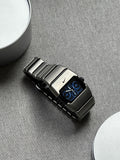 Nike D-Line Satin Silver Analogue Watch with Blue Dial | Rare Collectible | Unisex Retro Sports Timepiece