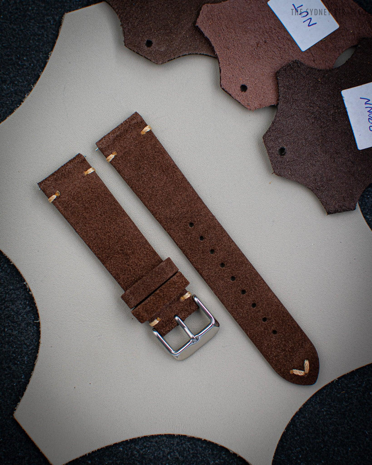 SIDE-STITCH SUEDE - DARK BROWN