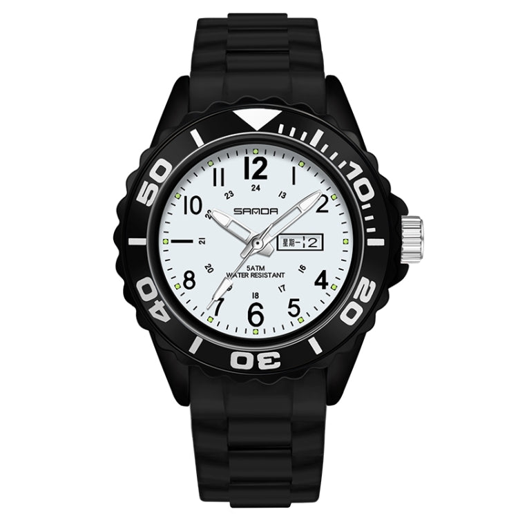 SANDA 1053 Womens TPU Strap Dual Display Waterproof Electronic Watch