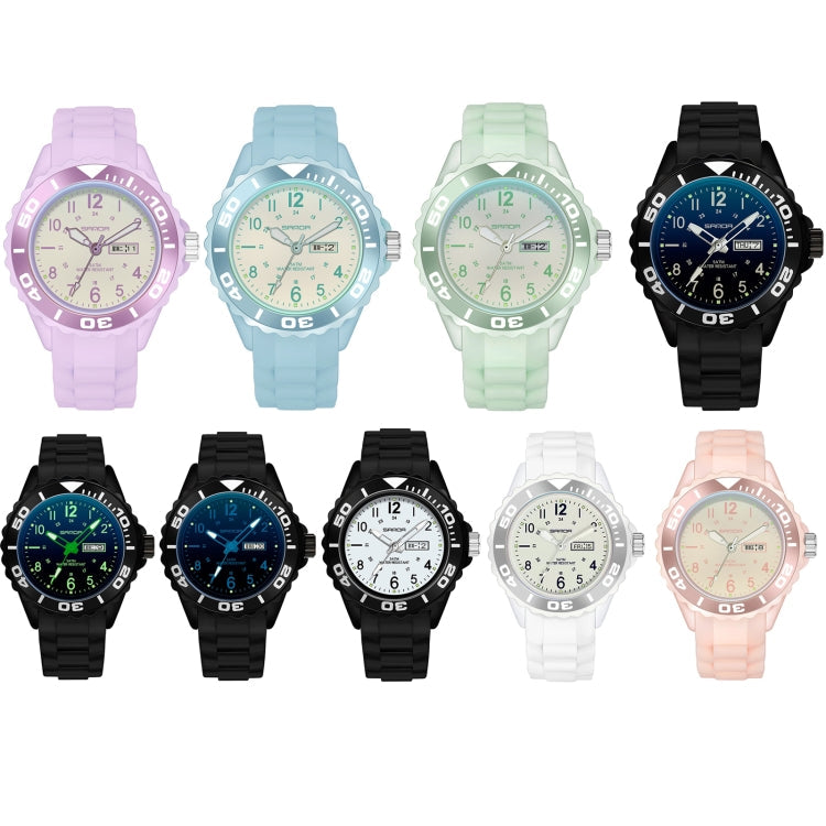 SANDA 1053 Womens TPU Strap Dual Display Waterproof Electronic Watch