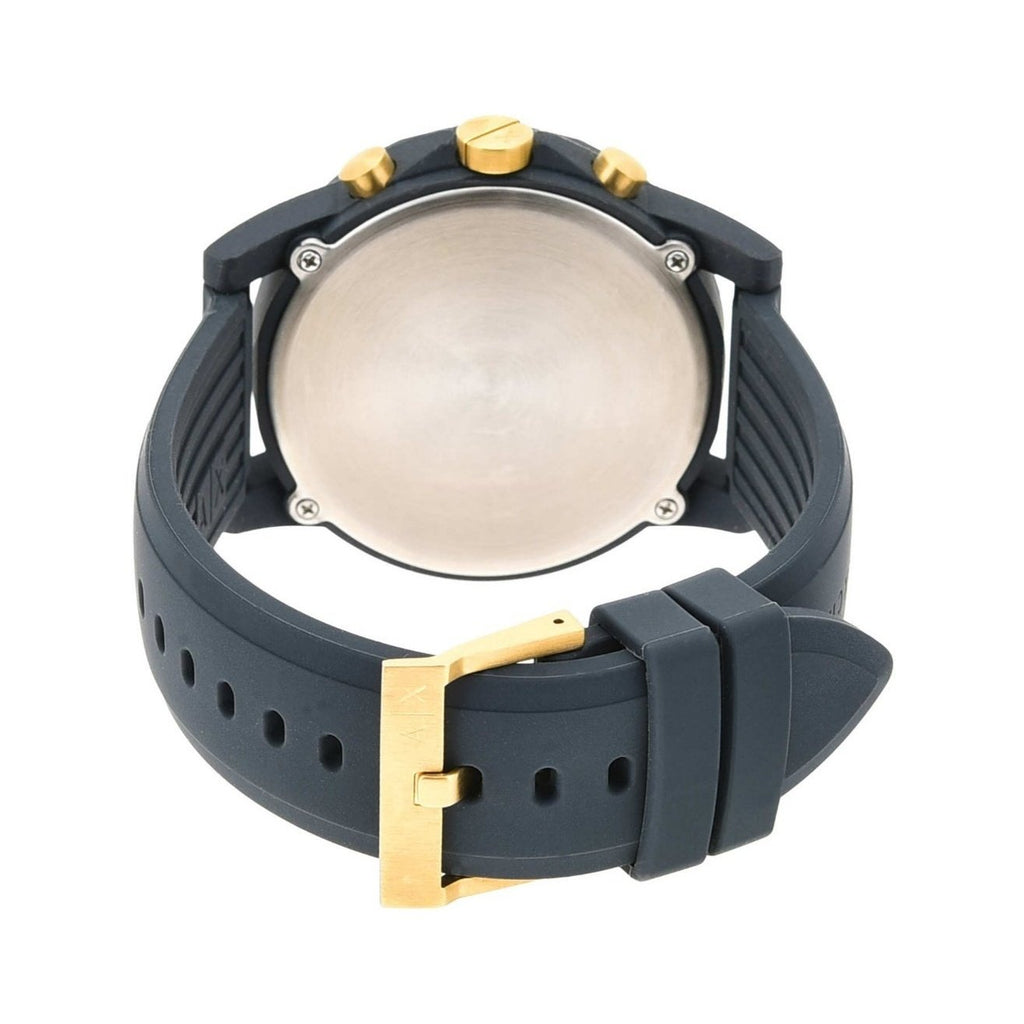 Armani Exchange Outerbanks AX1335 Men's Chronograph Watch – Blue Dial with Blue Silicone Strap