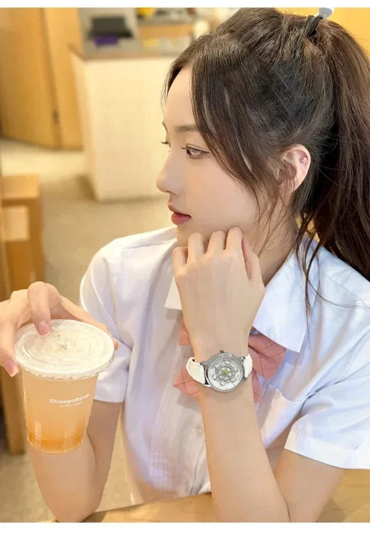 ZGO X Sanrio Watch Clock Fashion Quartz Watch Rotate The Dial