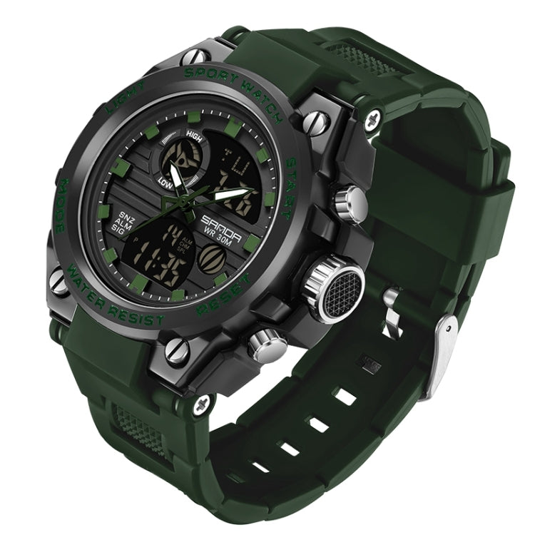 SANDA739  Watch Plate Chao Male Watch Male Student Fashion Trend Multi Functional Digital Waterproof Electronic Meter