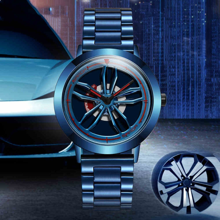 SANDA1009 Watch Man Student Casual Waterproof Steel Band Watch Man