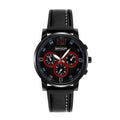 SANDA 5009 Business Fashion Three Eye Six Needle Casual Leather Waterproof Men Quartz Watch
