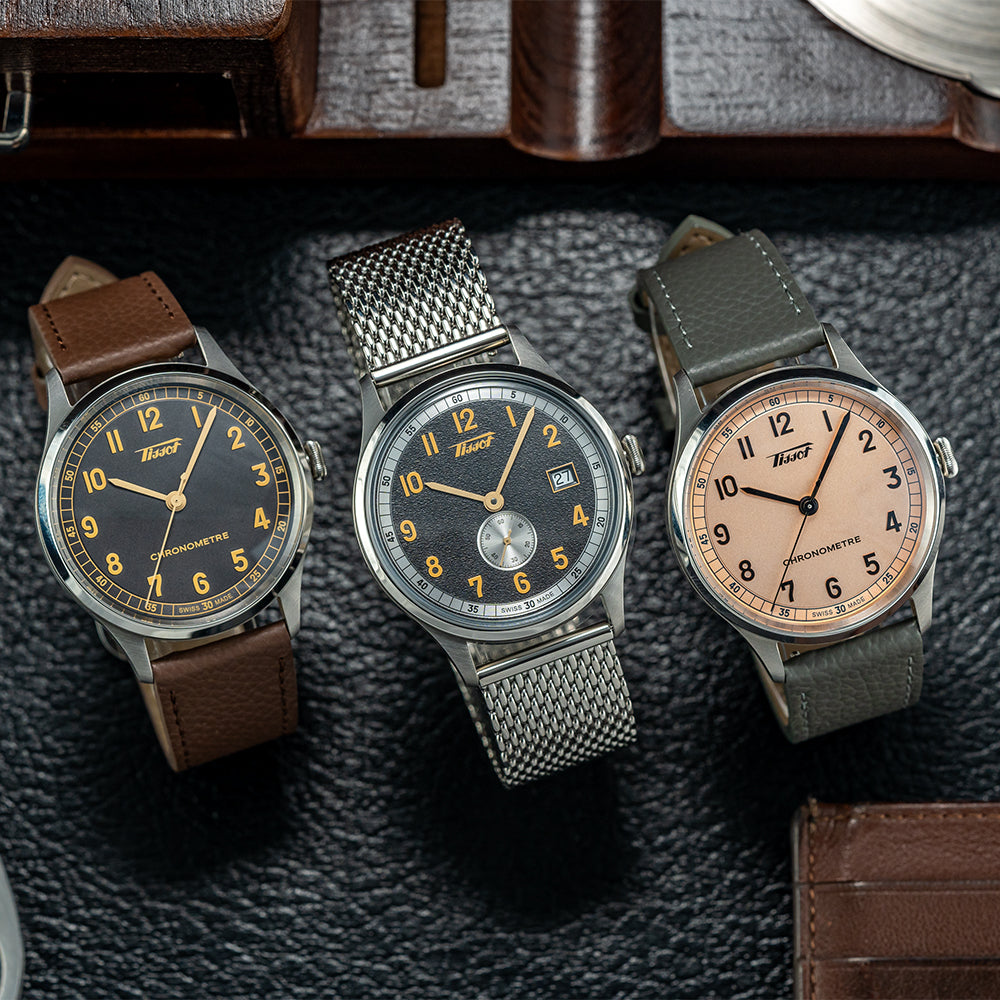 Heritage 1938 COSC Anthracite 39mm - Anthracite on Leather Strap