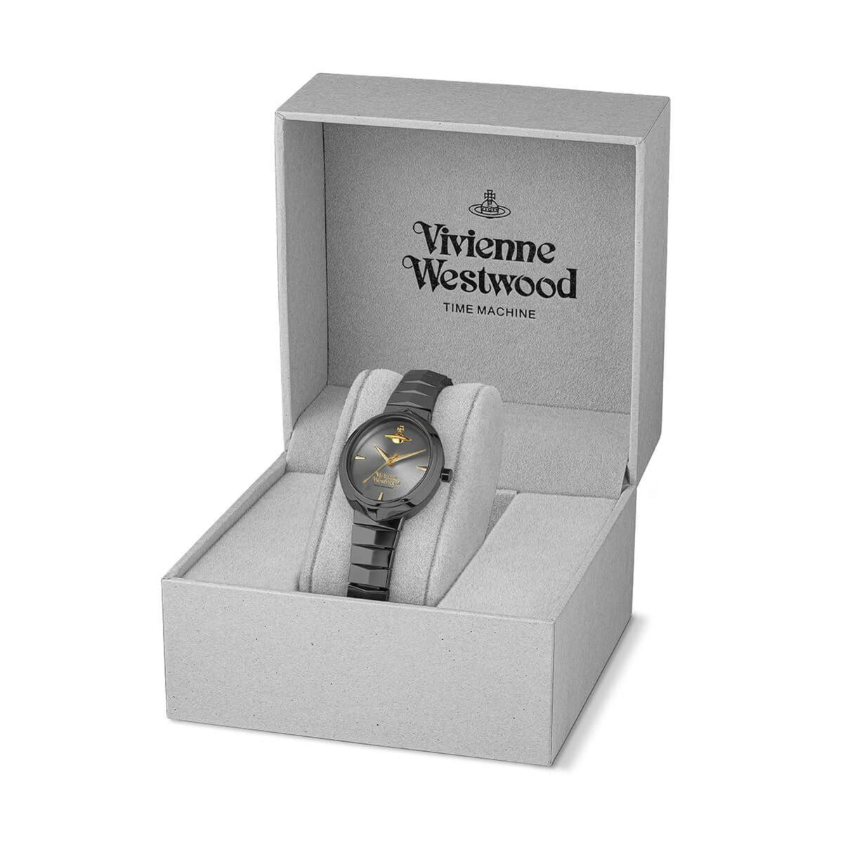 Vivienne Westwood Armour 28mm Grey Dial Steel Ladies Quartz Watch VV314GYGY