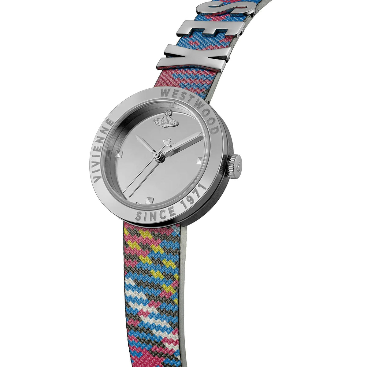 Vivienne Westwood Rebel 30mm Silver Dial Leather Ladies Quartz Watch VV303SLMT