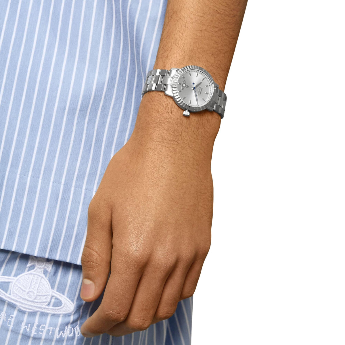 Vivienne Westwood Dulwich 34mm Silver Dial Steel Quartz Watch VV307SLSL