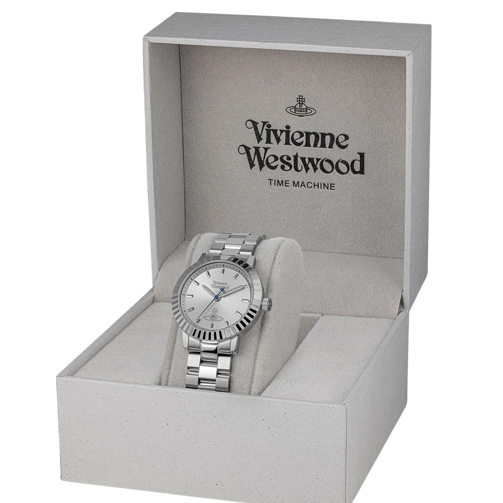 Vivienne Westwood Dulwich 34mm Silver Dial Steel Quartz Watch VV307SLSL