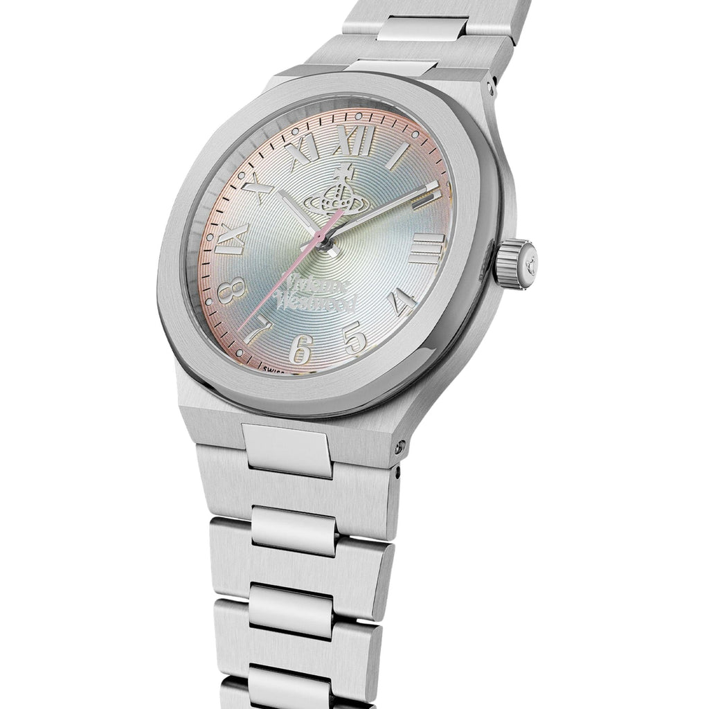 Vivienne Westwood Merton 39mm Multi-Colour Dial Steel Ladies Quartz Watch VV318MTSL