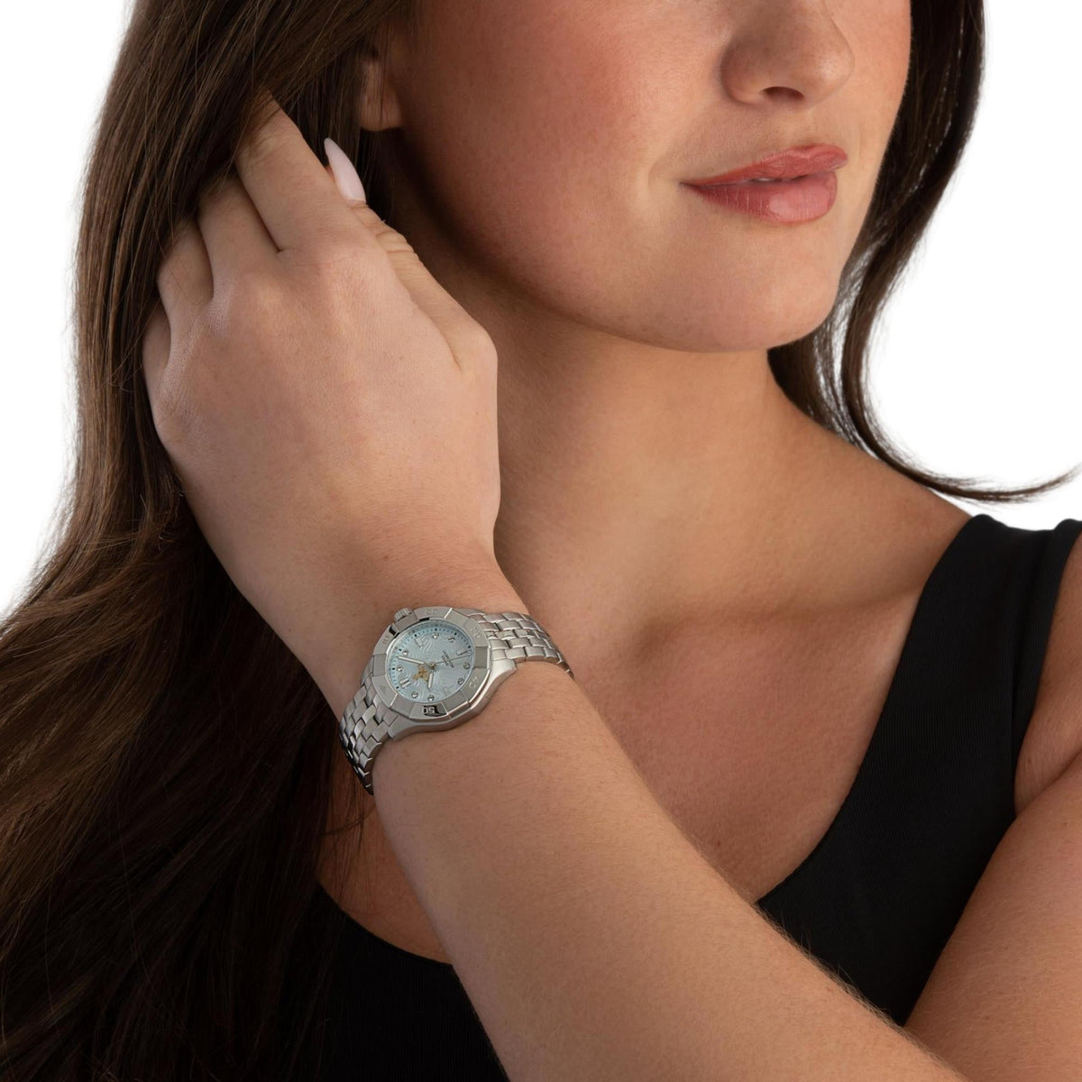 Vivienne Westwood The Brompton 31mm Blue Dial Steel Ladies Quartz Watch VV341LBLSL