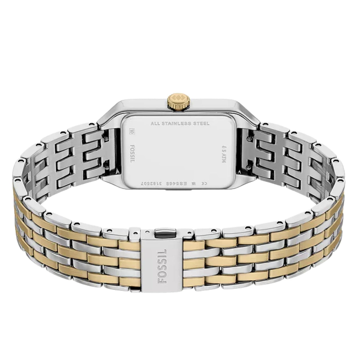 Fossil Raquel 18mm White Dial Steel Ladies Quartz Watch ES5468